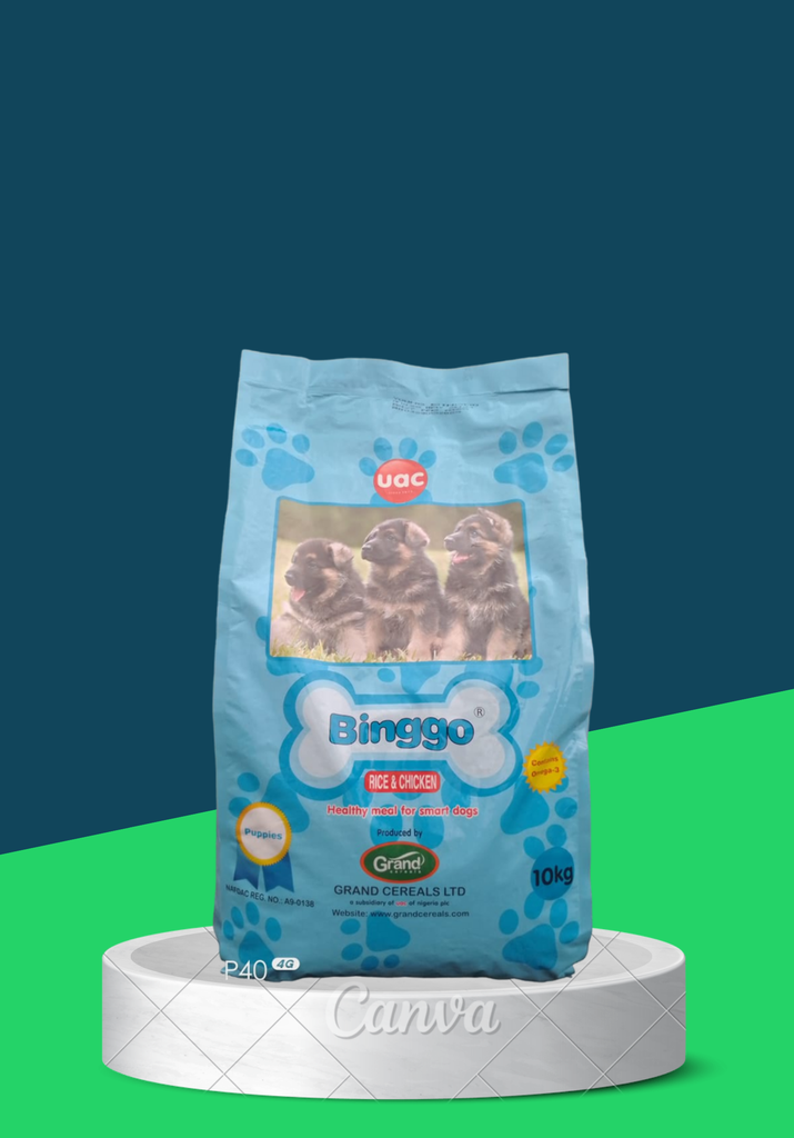 BINGGO 10KG (PUPPY) RICE& CHICKEN